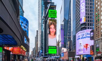 Dance-pop artist Neha Karim Ullah is named Spotify EQUAL Pakistan Ambassador and featured on New York’s iconic Times Square billboard.
